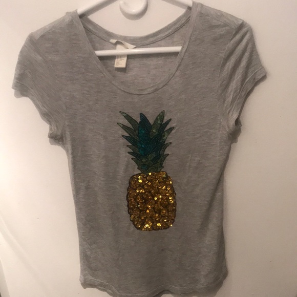 Pineapple 🍍 Ultra Soft H and M Cotton Short Sleeved Summer Tshirt SZ XS - Picture 2 of 8